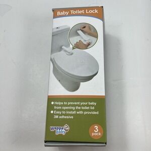 Baby Toilet Lock (3 Pack) Baby Proof Toilet Lid Lock with Arm - No Tools Needed
